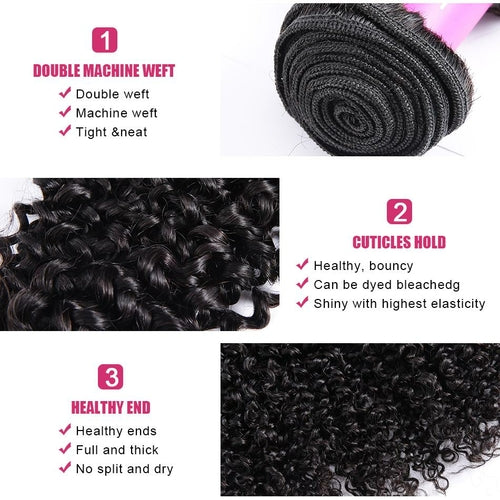 BeuMAX 10A Grade 3/4 Bundles Kinky Curly Brazilian Human Hair