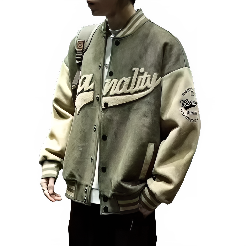 MeTrendy Oversize Jacket Men 2024 Spring Autumn American Style Vintage Chamois Leather Velvet Jacket Trendy Brand Vintage Baseba