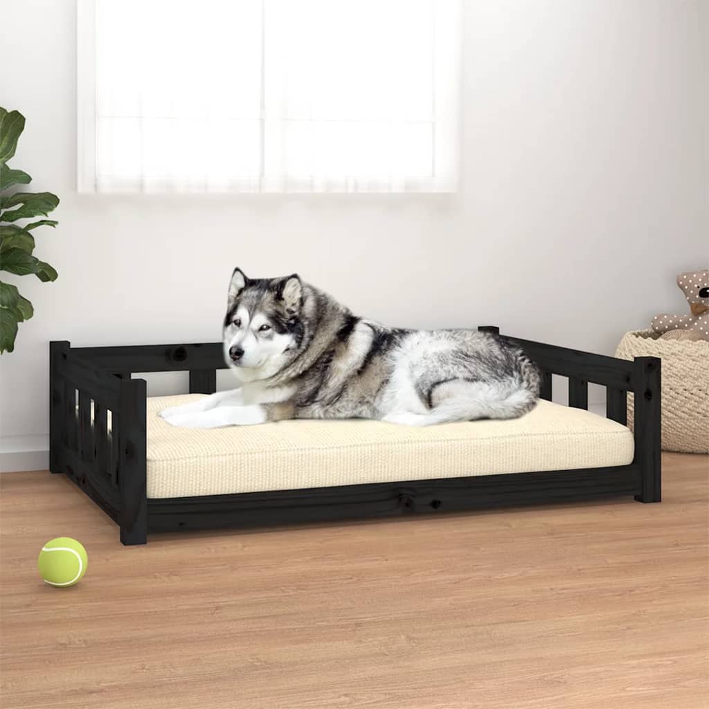 vidaXL Dog Bed Rectangular Modern Wooden Dog Couch Pet Bed Solid Wood Pine