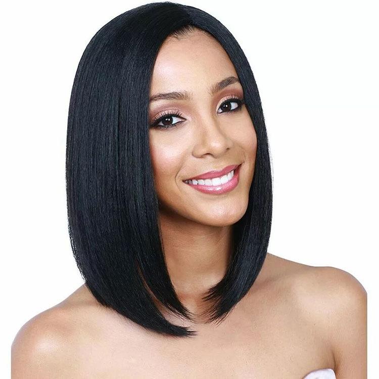 NNEIDS Women Shoulder Length Straight Hair Wig - Fluffy And Natural