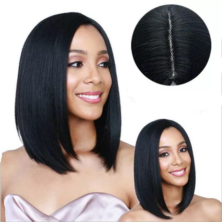 NNEIDS Women Shoulder Length Straight Hair Wig - Fluffy And Natural