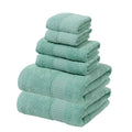 NNEDSZ Green Blue Luxury 6-Piece 100% Cotton Towel Set - 2 Bath Towels, 2 Hand Towels, 2 Face Towels