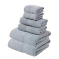NNEDSZ Grey Luxury 6-Piece 100% Cotton Towel Set - 2 Bath Towels, 2 Hand Towels, 2 Face Towels