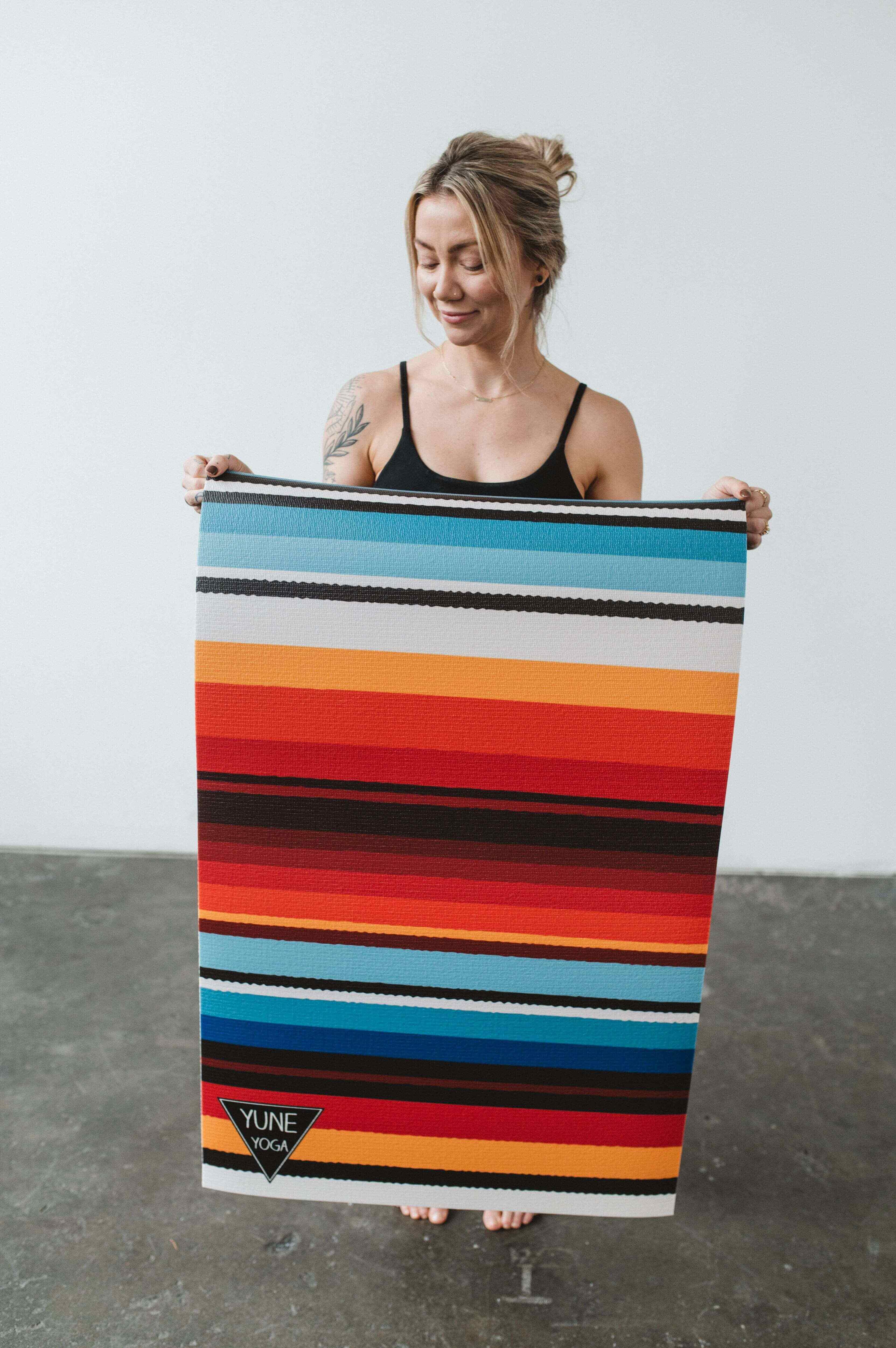 Elk Meadow Yoga Mat – 6 mm Extra Thick, Double-Sided Non-Slip, Eco-Friendly PER with Multi-Color Meadow Design | Yune Yoga