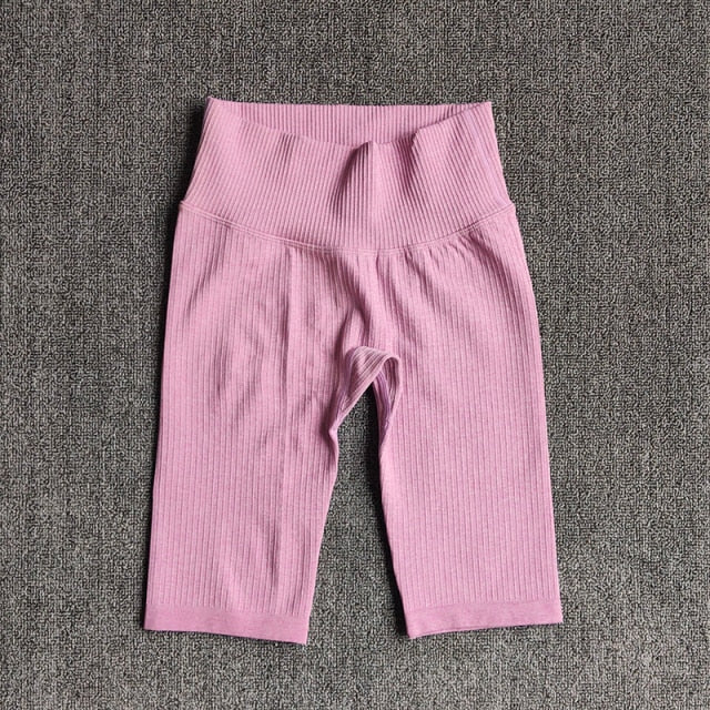 Seamless Fitness Women Yoga Shorts High Waist Workout Shorts Hip Push Up Yoga Running Shorts Sport Gym Leggings