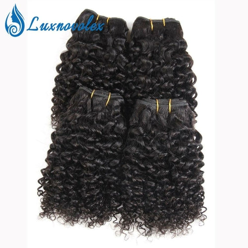 Brazilian Virgin Hair 4 Bundles Short Kinky Curly Human Hair 9A