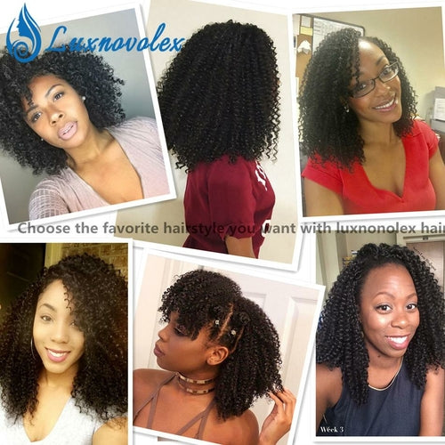 Brazilian Virgin Hair 4 Bundles Short Kinky Curly Human Hair 9A